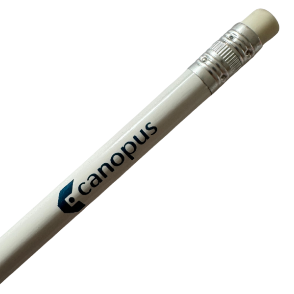 Lápis com borracha - Branco - Image 3