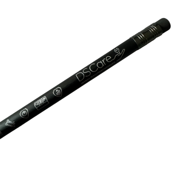 Lápis com borracha - Preto - Image 2