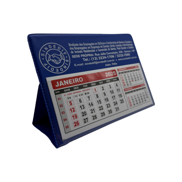 Calendário de Mesa Grande - Azul - Image 2
