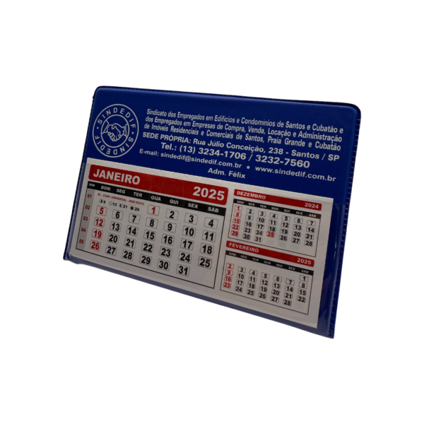 Calendário de Mesa Grande - Azul - Image 3