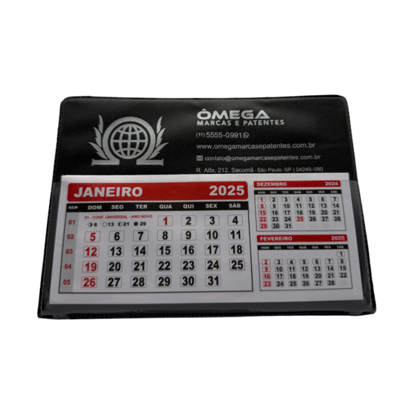 Calendário de Mesa Grande - Preto